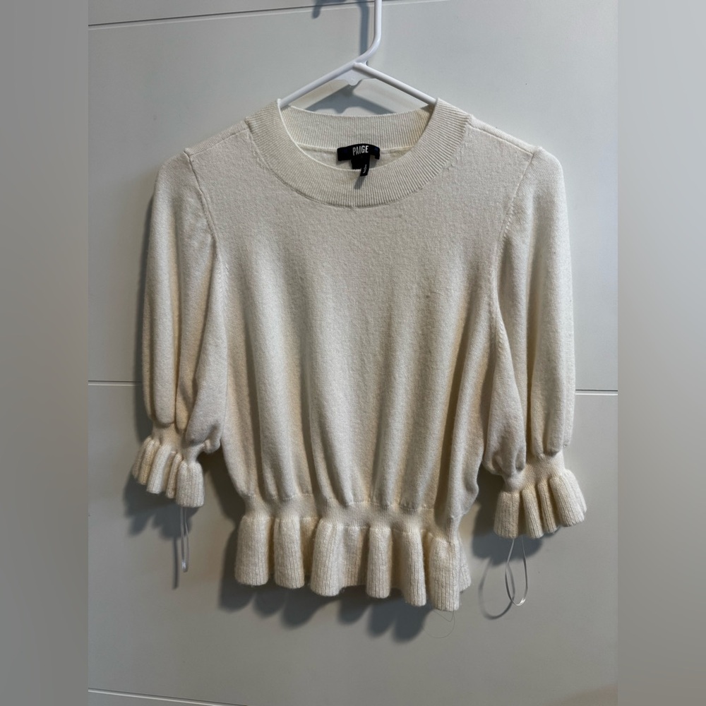 PAIGE Ivory Knit Top